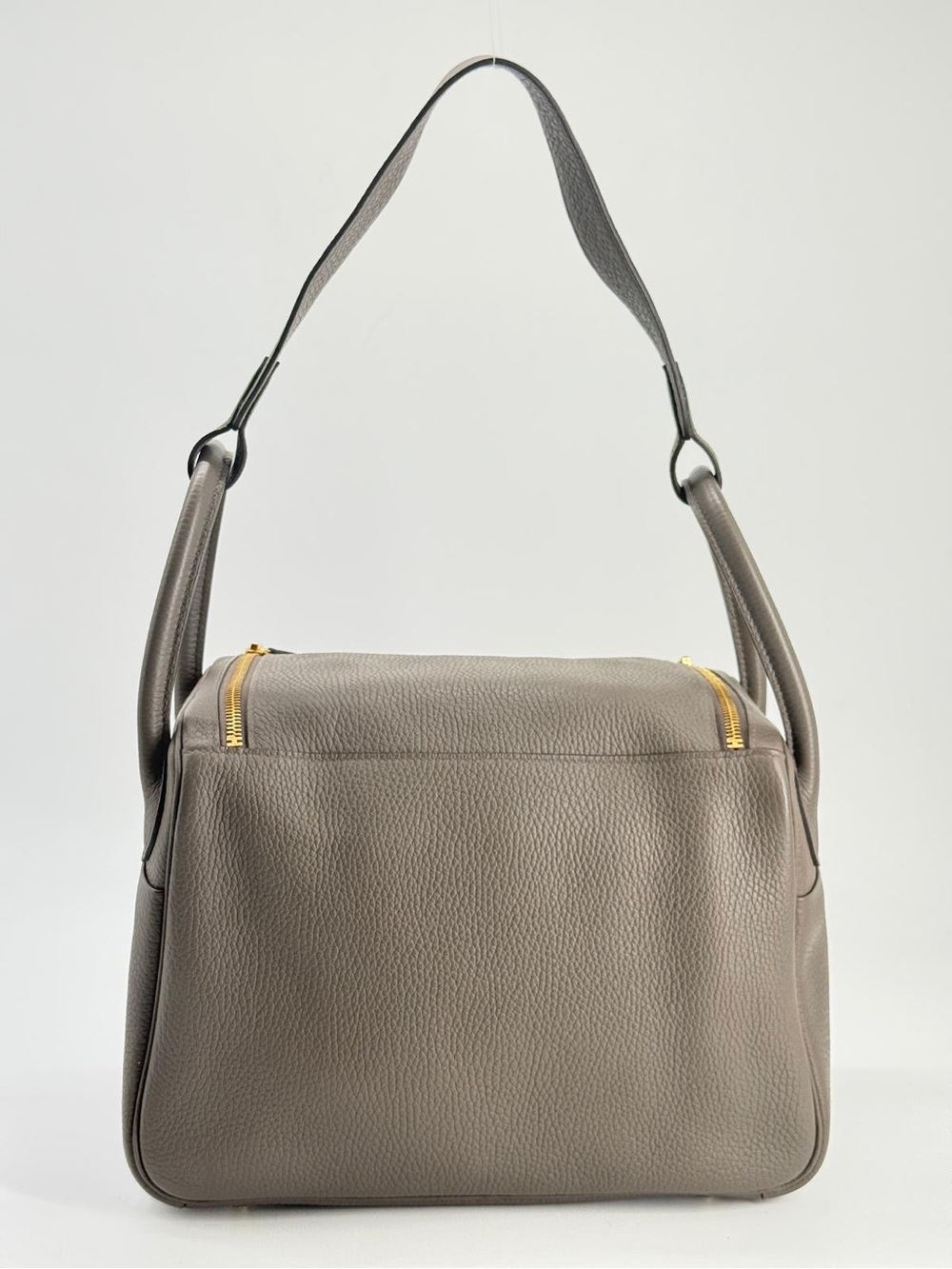 Hermes Lindy 30 Taurillon Clemence Etoupe Shoulder Bag Gold Hardware - Picture 3 of 15
